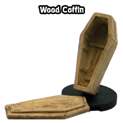 Wood Coffin with removable lid