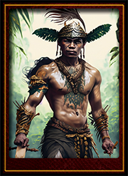 Tribal man in a jungle